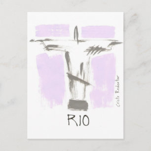 Cristo Redentor Rio Brasil Postcard