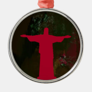 Cristo Redentor ~ rio de janeiro . brasil Metal Ornament