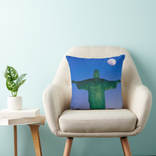 Cristo Redentor Statue Rio de Janeiro Brazil Cushion