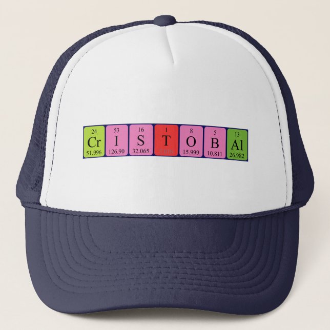 Cristobal periodic table name hat (Front)