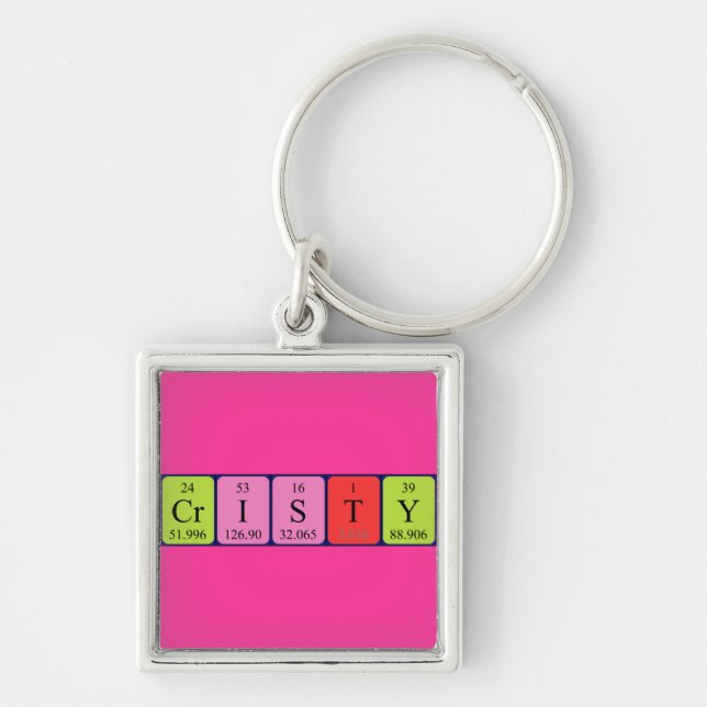 Cristy periodic table name keyring (Front)