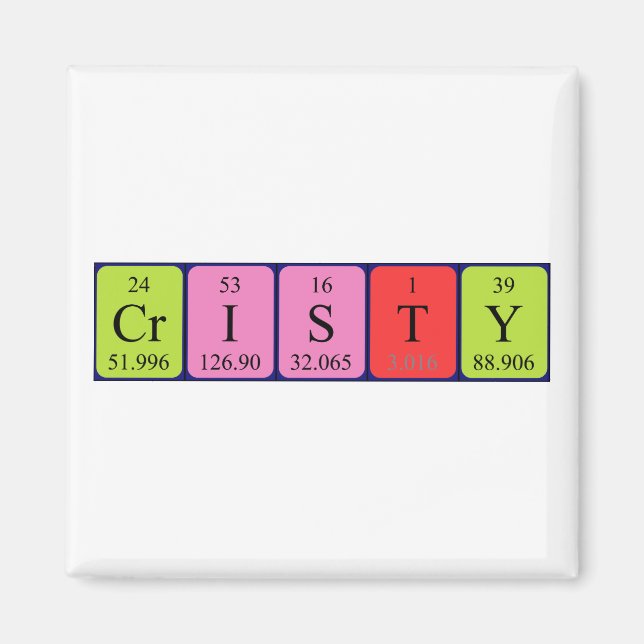 Cristy periodic table name magnet (Front)