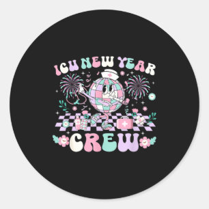 Critical Care Icu New Year Crew Hospital Party Eve Classic Round Sticker