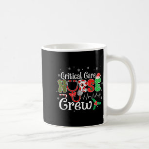Critical Care Nurse Crew Stethoscope Santa Hat Chr Coffee Mug