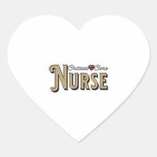 Critical Care Nurse - Critical Care Registered Nur Heart Sticker