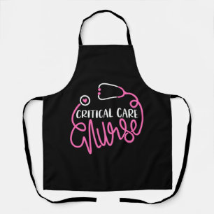 Critical Care Nurse Logo RN Critical Care Nursing Apron