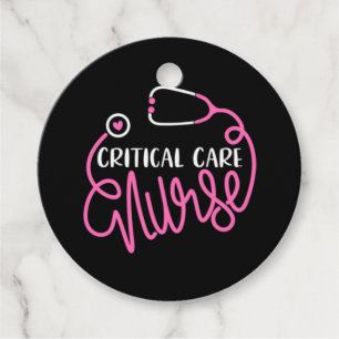 Critical Care Nurse Logo RN Critical Care Nursing Favour Tags