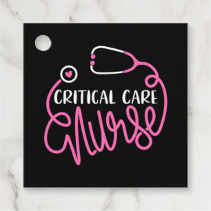 Critical Care Nurse Logo RN Critical Care Nursing Favour Tags