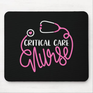 Critical Care Nurse Logo RN Critical Care Nursing Mouse Pad