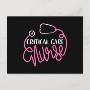 Critical Care Nurse Logo RN Critical Care Nursing Postcard