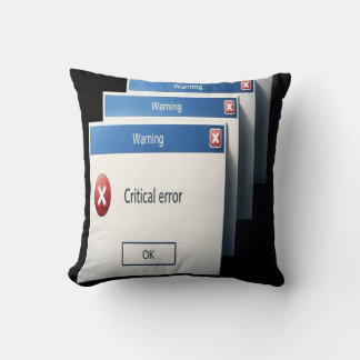 Critical Error — Retro Windows Warning Boxes Graph Cushion