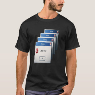 Critical Error — Retro Windows Warning Boxes Graph T-Shirt