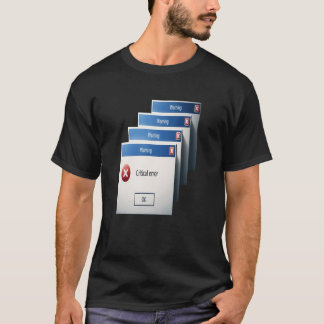 Critical Error — Retro Windows Warning Boxes Graph T-Shirt
