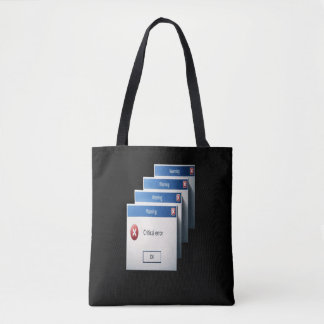 Critical Error — Retro Windows Warning Boxes Graph Tote Bag