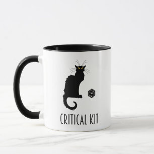 Critical Kit Funny Cat D20 RPG Tabletop Gaming Mug