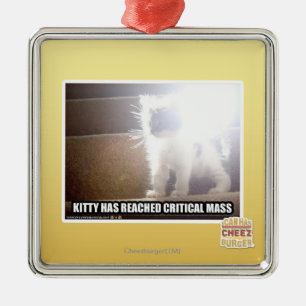 Critical Mass Kitty Metal Ornament