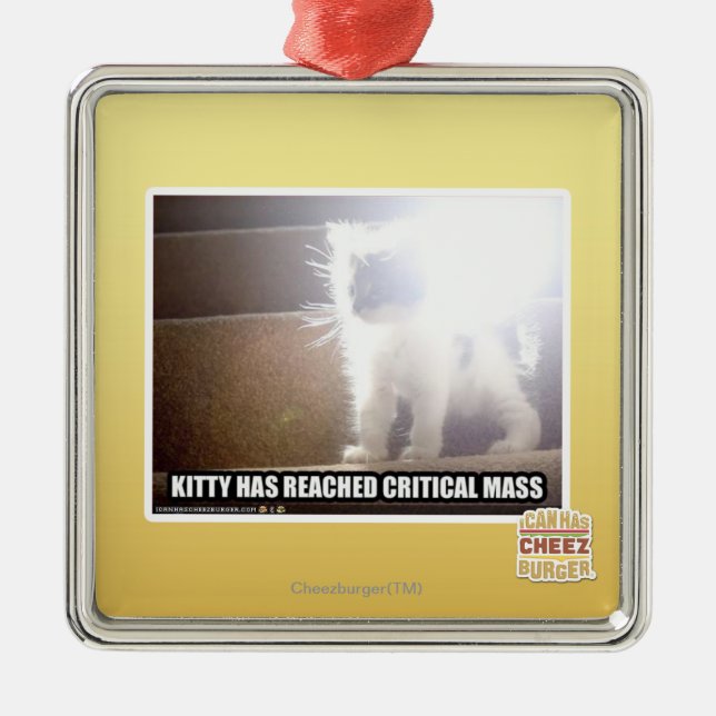 Critical Mass Kitty Metal Ornament (Front)