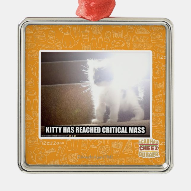 Critical Mass Kitty Metal Ornament (Front)
