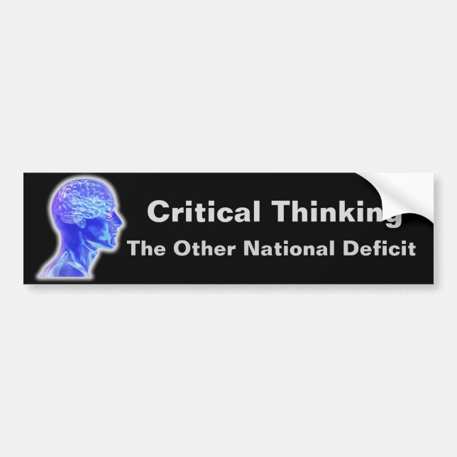 Critical Thinking Bumper Sticker (Front)