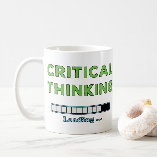 Critical Thinking Coffee Mug (With Donut)