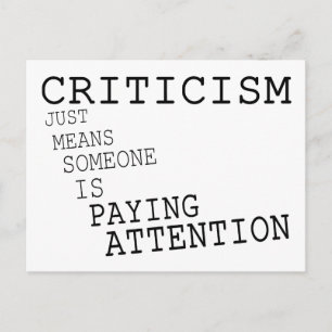 Criticism Postcard
