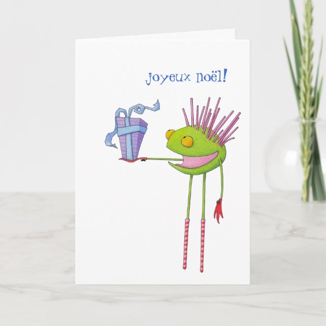 Critter Cedric French Christmas Card (Front)