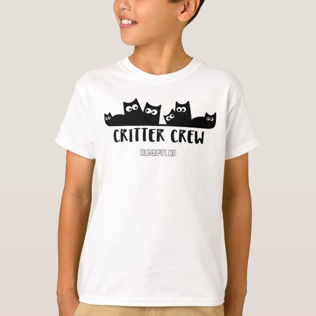 Critter Crew - Cats on a Shelf T-Shirt (Front)