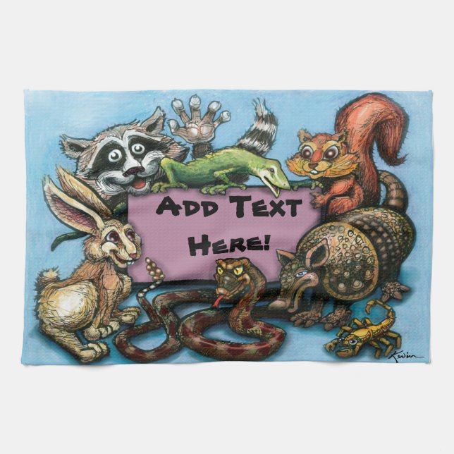 Critters Tea Towel (Horizontal)