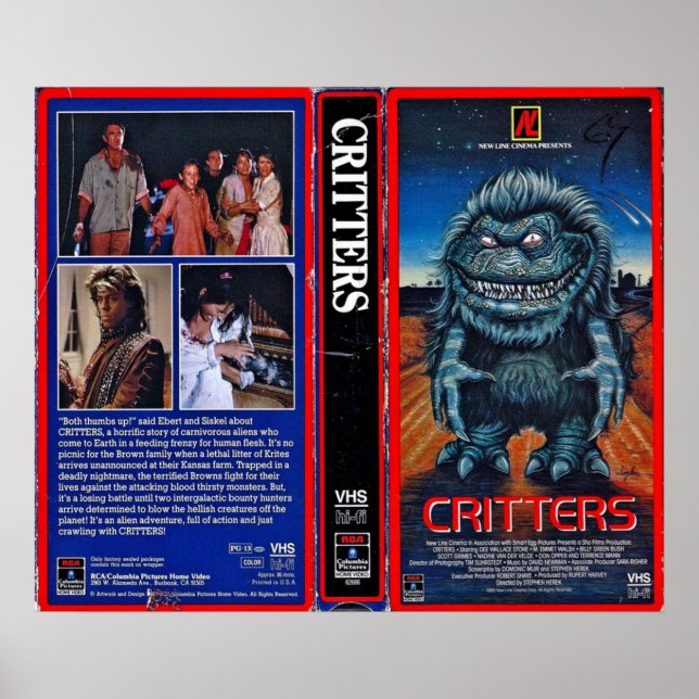Critters VHS Poster (Front)