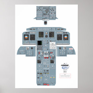 CRJ Cockpit Poster