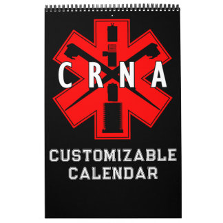 CRNA Anaesthesia 12 Month Calendar