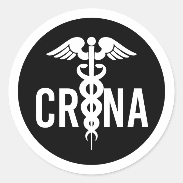 CRNA Certified Registered Nurse Anaesthetist Gift Classic Round Sticker (Front)