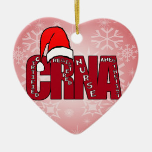 CRNA Certified Registered Nurse Anaesthetist SANTA Ceramic Ornament