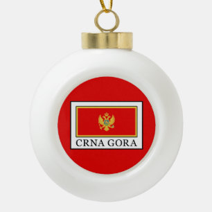 Crna Gora Ceramic Ball Christmas Ornament