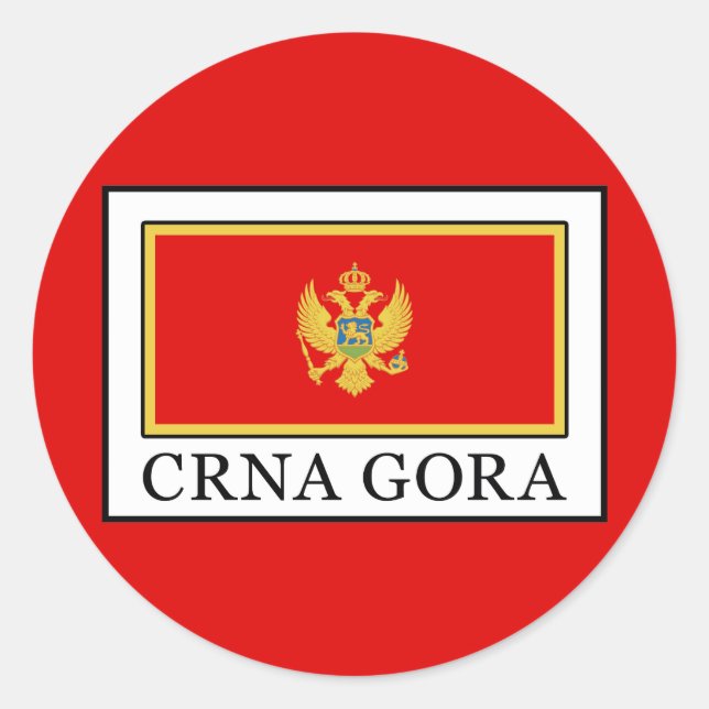 Crna Gora Classic Round Sticker (Front)