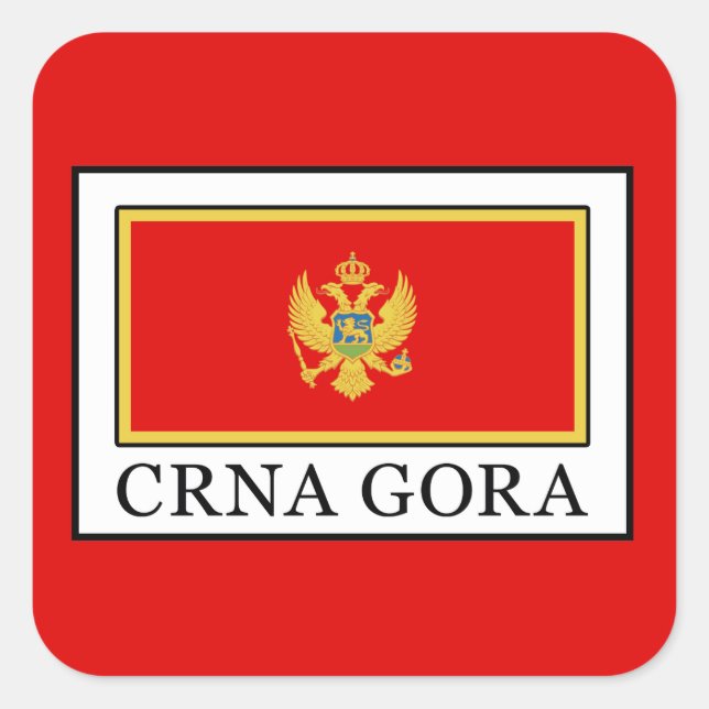 Crna Gora Square Sticker (Front)