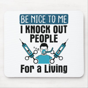 CRNA Knock Out People Nurse Anaesthetist Mouse Pad