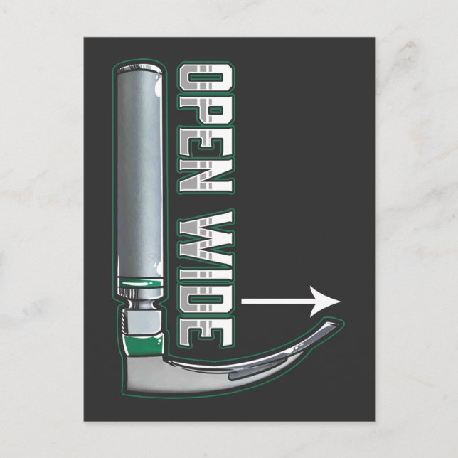 CRNA laryngoscope Anaesthesiologist Intubation Postcard (Front)