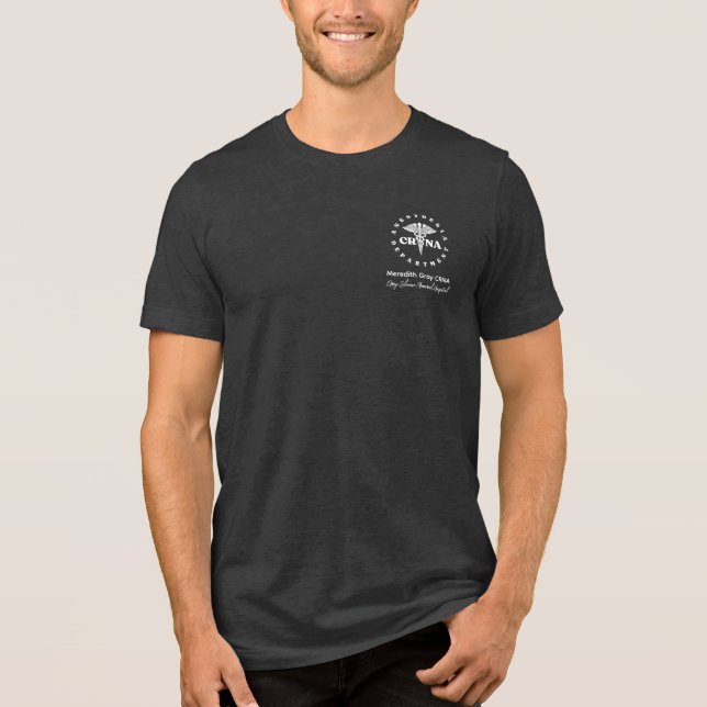 CRNA Lights Out Customisable Tri-Blend Shirt (Front)