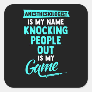 CRNA Nurse Anaesthetist Anaesthesiology Square Sticker
