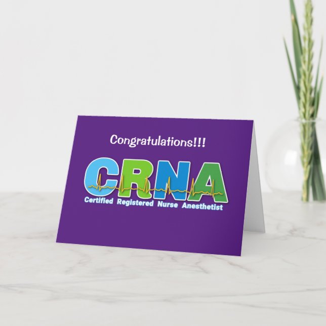 CRNA Nurse Anaesthetist  Card (Front)
