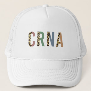 CRNA Nurse Anaesthetist Cheetah leopard print Trucker Hat