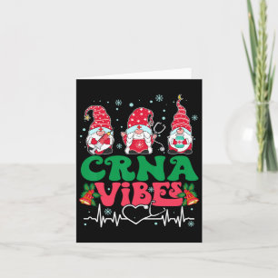Crna Vibes Nurse Gnome Christmas Stethoscope Xmas  Card