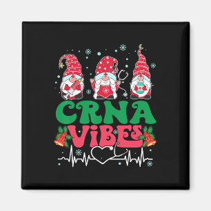 Crna Vibes Nurse Gnome Christmas Stethoscope Xmas Magnet