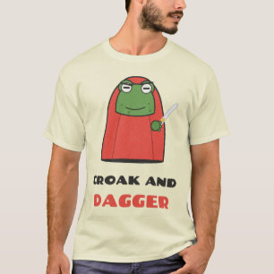 Croak and Dagger Sneaky Frog Pun T-Shirt