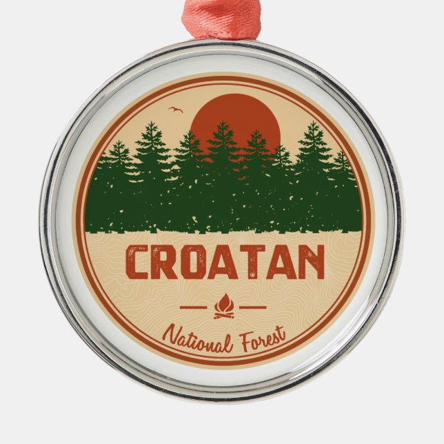 Croatan National Forest Metal Ornament (Front)