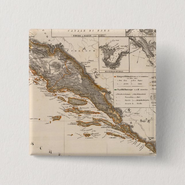 Croatia 15 Cm Square Badge (Front)