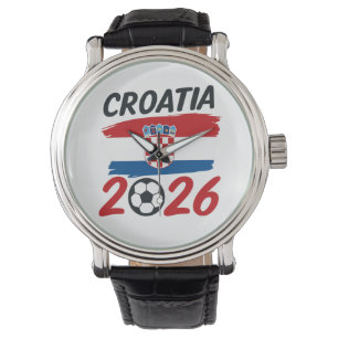 Croatia 2026 Soccer Fan Design Flag Colors Watch
