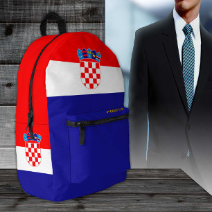 Croatia backpack, patriotic, Croatian Flag Printed Backpack