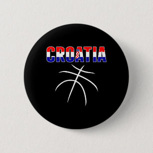 Croatia Basball Fans Jersey - Croatian Flag Sport 6 Cm Round Badge
